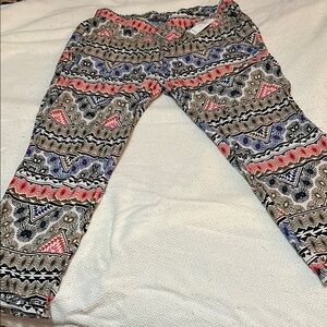 Old Navy Multicolor Patterned Straight Leg Pants